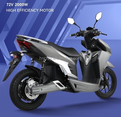 Motocicletta elettrica ad alta velocità 72v 2000w 2 persone Scooter a ciclomotore elettrico con dimensioni di 1958*470*1113mm e velocità di 60km/h