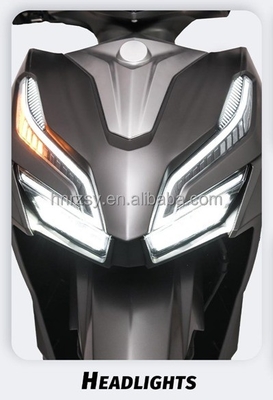 Motocicletta elettrica ad alta velocità 72v 2000w 2 persone Scooter a ciclomotore elettrico con dimensioni di 1958*470*1113mm e velocità di 60km/h