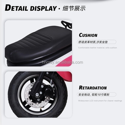 60v 72v 1000w Motocicletta elettrica Motociclette elettriche per 2 persone Scooter a ciclomotore elettrico con mozzo di ruota in alluminio da 10 pollici e carico da 100 kg