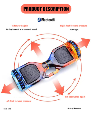 Musica per ragazze suonando su tutti i terreni Hoverboard Go Cart con Smart Electronic e velocità massima di 30 km/h