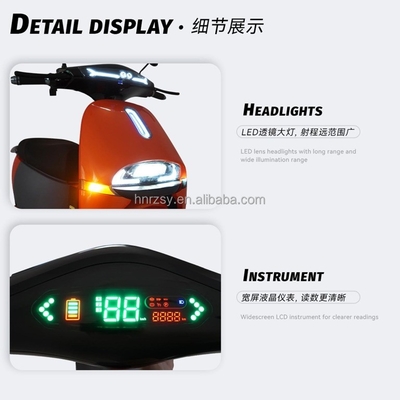 2024 60v 72v 1000w Motocicletta elettrica Motociclette elettriche per 2 persone Scooter elettrici per i pendolari in città Carico 100kg Velocità 45km/h