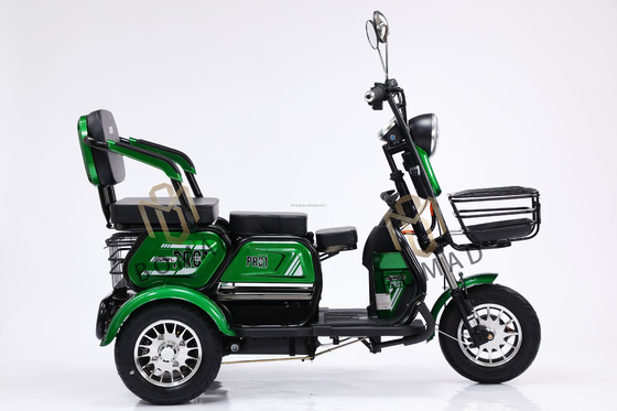 Triciclo 600w 48v per adulti con sistema freno a tamburo posteriore e batteria agli ioni di litio da 60V100Ah