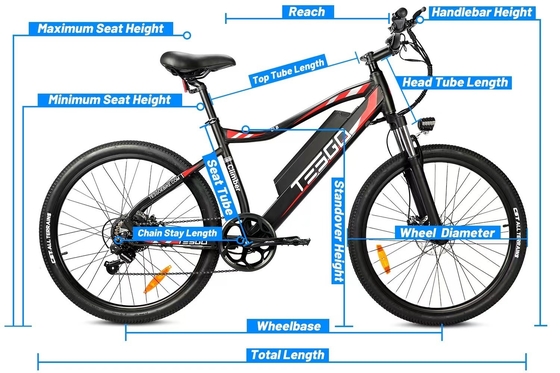 E-bike elettrico 48V 350W 10.4AH Long Range E Cycle Bicicleta con batteria integrata