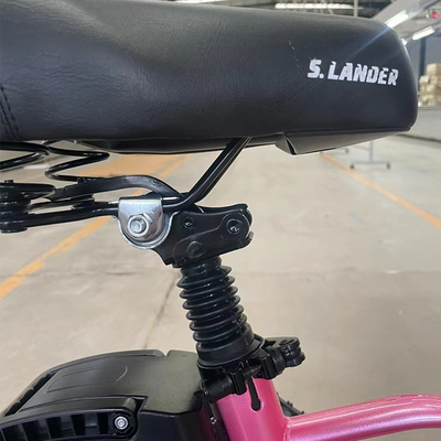 Down Tube Batteria 14 pollici bicicletta elettrica pieghevole Bicicletta 48v 350w Fat Tire Bicicletta elettrica con 7 marce