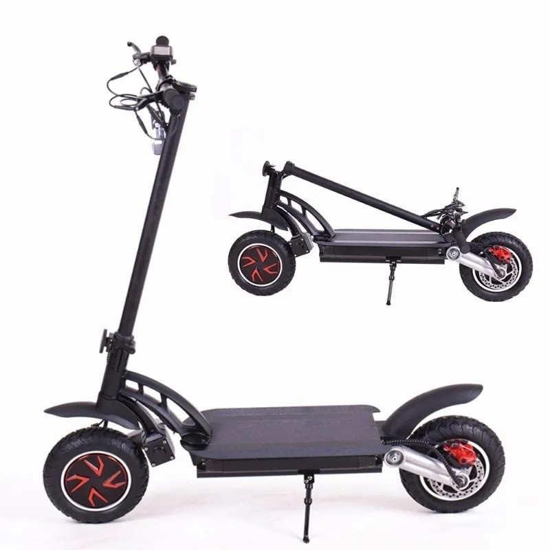 Scooter elettrico pieghevole a pneumatici larghi off-road con potente batteria al litio 119*62*118cm 55km/h Velocità 30km di autonomia per carica